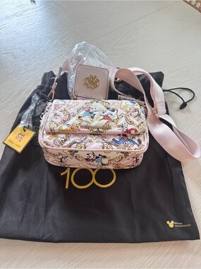 Disney Pink Mickey & Friends Printed Crossbody with Coin Case NEW w/Tags Aldo